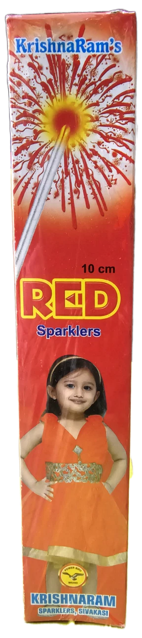 10 Cm Red Sparklers - 1 box ( 10 pieces )