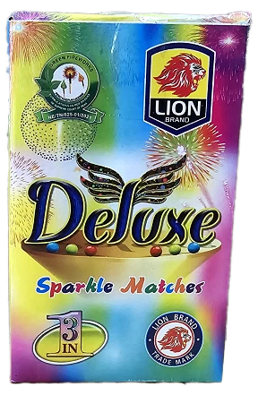 Lion Deluxe Sparkle Matches Crackers - 3in1 Boxes 