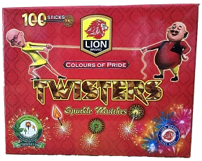 Lion Twister Sparkle Matches Boxes -10 Boxes