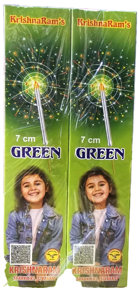 7 Cm Green Sparklers - 1 box ( 10 pieces )