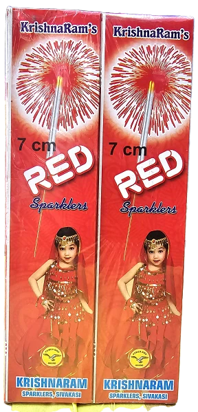7cm Red Sparklers Crackers - 1 box ( 10 pieces )