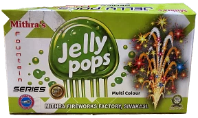 Multi Color Fancy Fountain 3 inch Jelly Pops - 5pcs